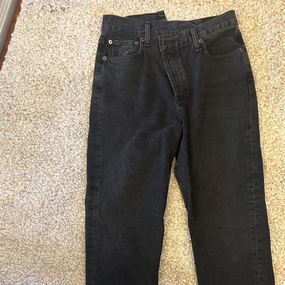 Agolde Asymmetrical Criss Cross High Rise jeans Size 26 - Picture 3 of 6